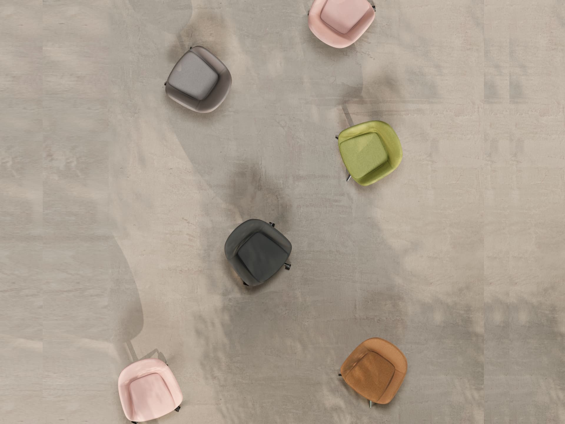 Большой выбор цветовых решений  Широкая палитра тканей и экокожи — от нейтральных спокойных тонов до ярких акцентных оттенков — позволяет создавать нужный образ: строгий офисный, уютный домашний или динамичный креативный